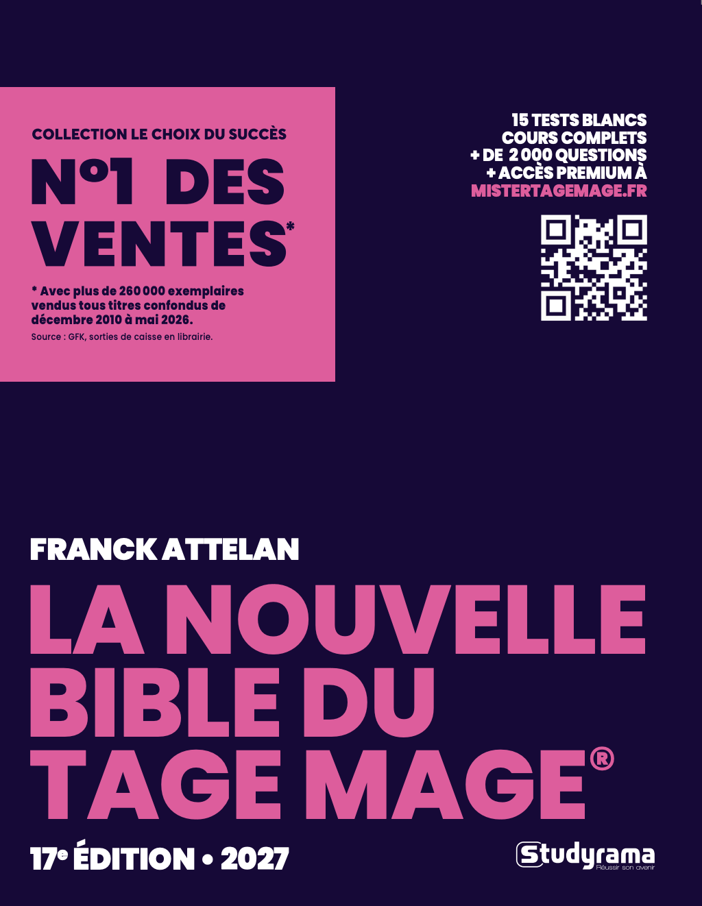 Couverture de La Nouvelle Bible du TAGE MAGE 2027, 17e édition, par Franck Attelan