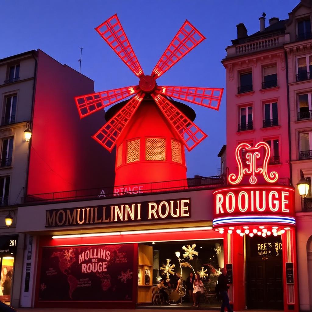 Moulin Rouge à Pigalle, emblème du quartier