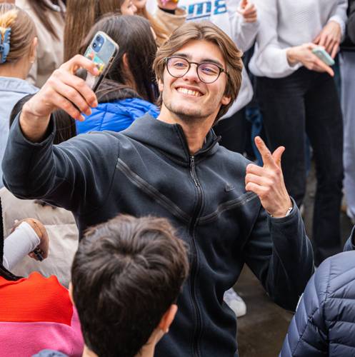 Étudiant selfie
