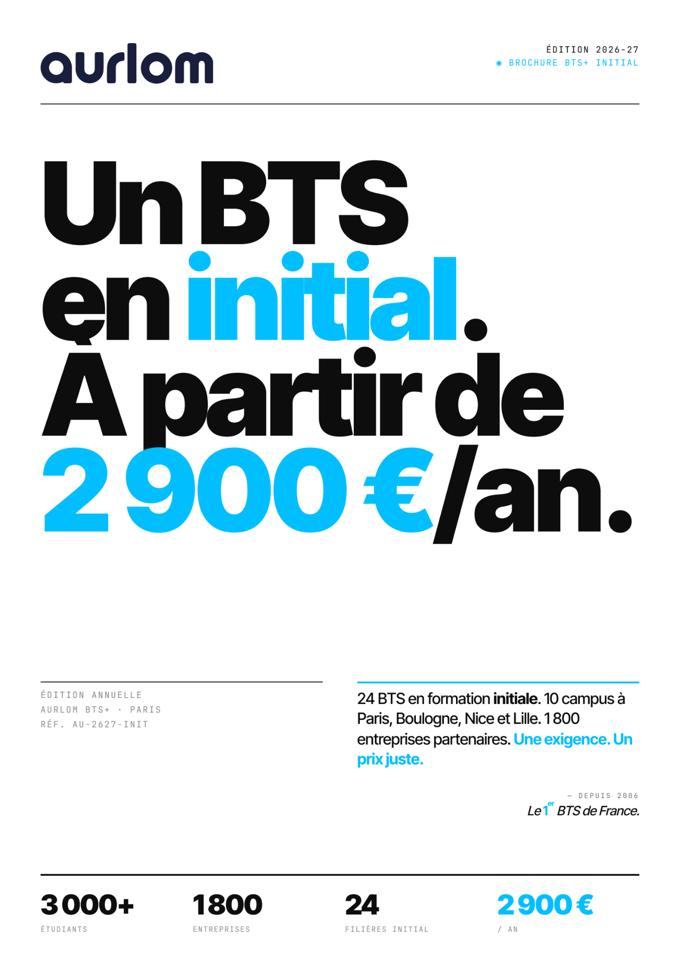 Couverture brochure BTS+ Initial 2026-27