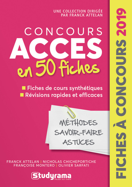 Concours Accès en 50 Fiches