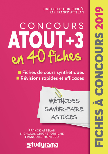 Concours Atout+3 en 40 fiches